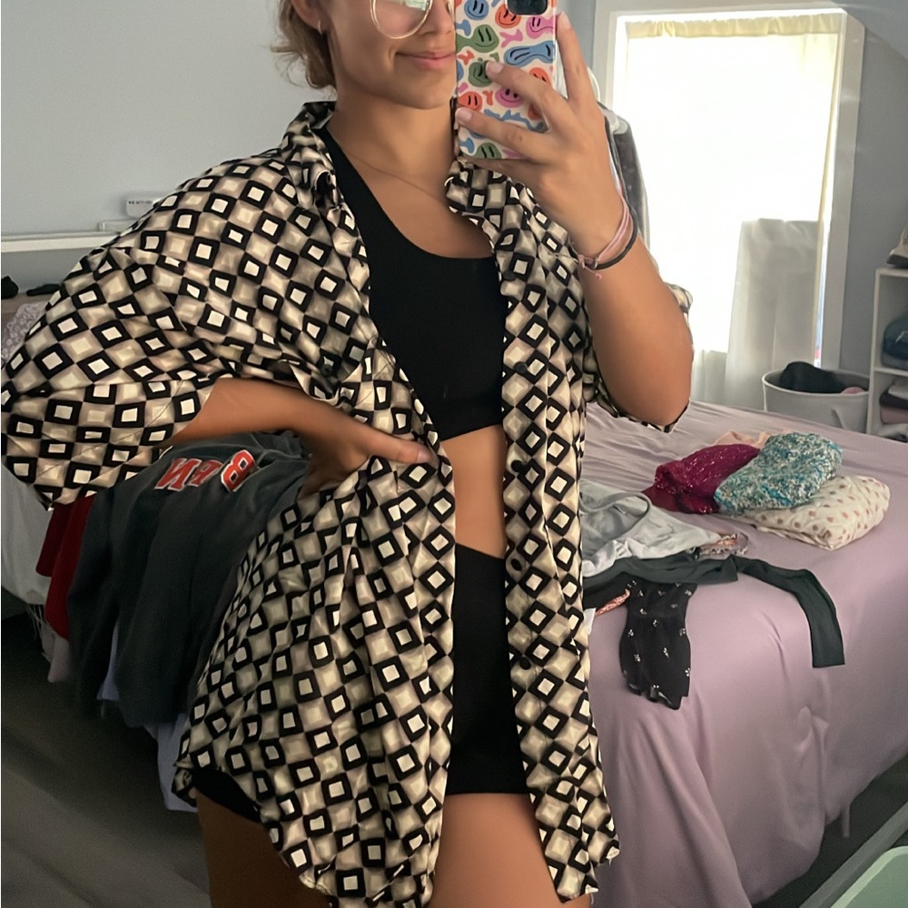 Patterned button down